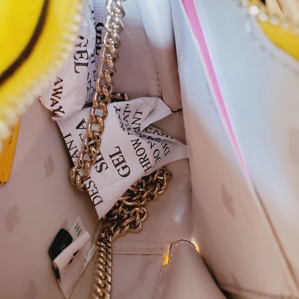 🆕 Mini loveshack kate spade yellow chain heart crossbody novelty mango ice - Picture 6 of 6